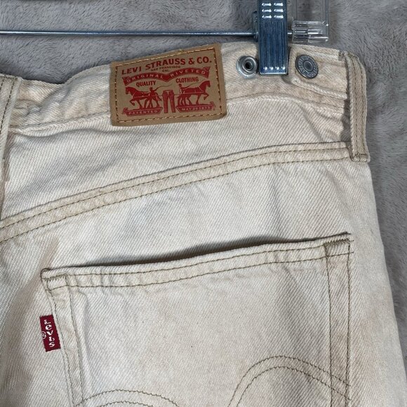 Levi’s Cinch Barrel Jeans Women's 32x31 Baggy High Rise Cloudy Travertine Tan - Picture 10 of 16